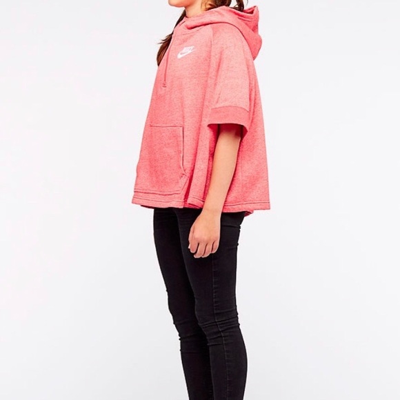 Nike Pink Short Sleeve Poncho Hoodie - Picture 3 of 6